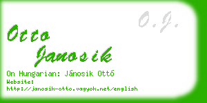 otto janosik business card