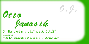 otto janosik business card